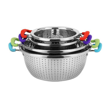 basket stainless steel OEM large colander FACTORY