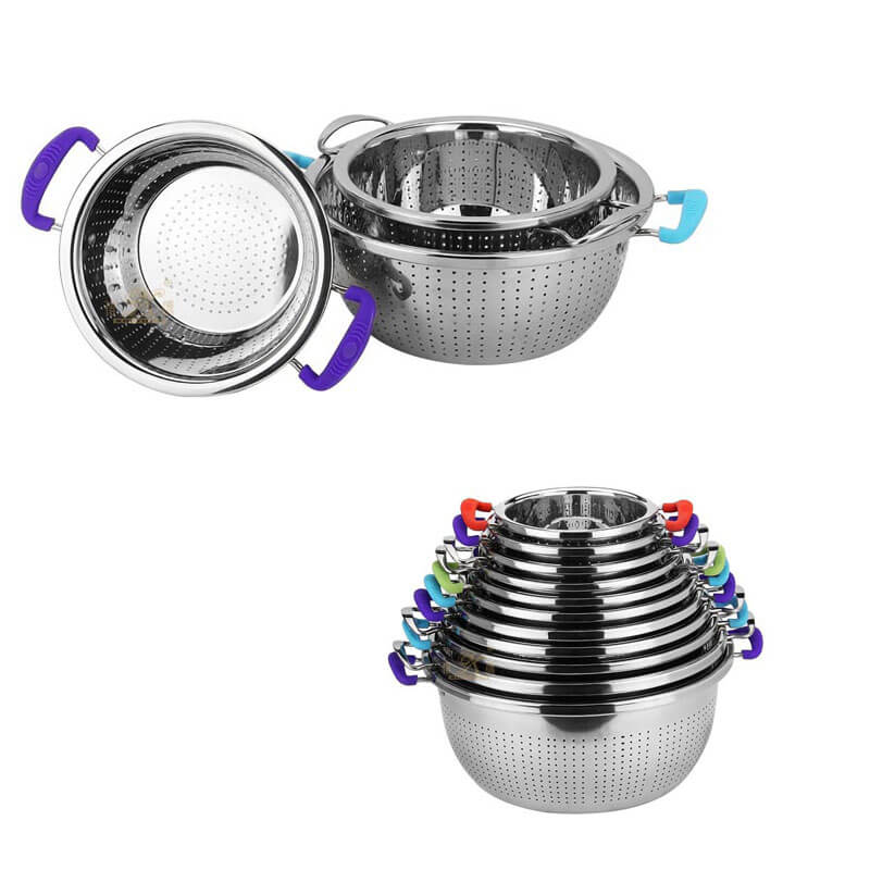 basket stainless steel OEM large colander supplier