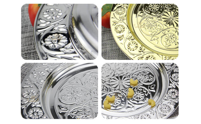 golden tray OEM Stainless Plates wholesale