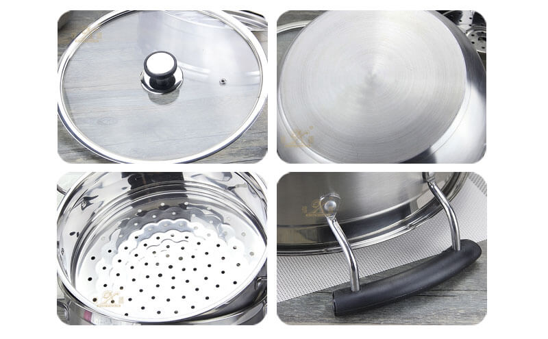 stainless steel steamer pot factory good pots and pans wholesale