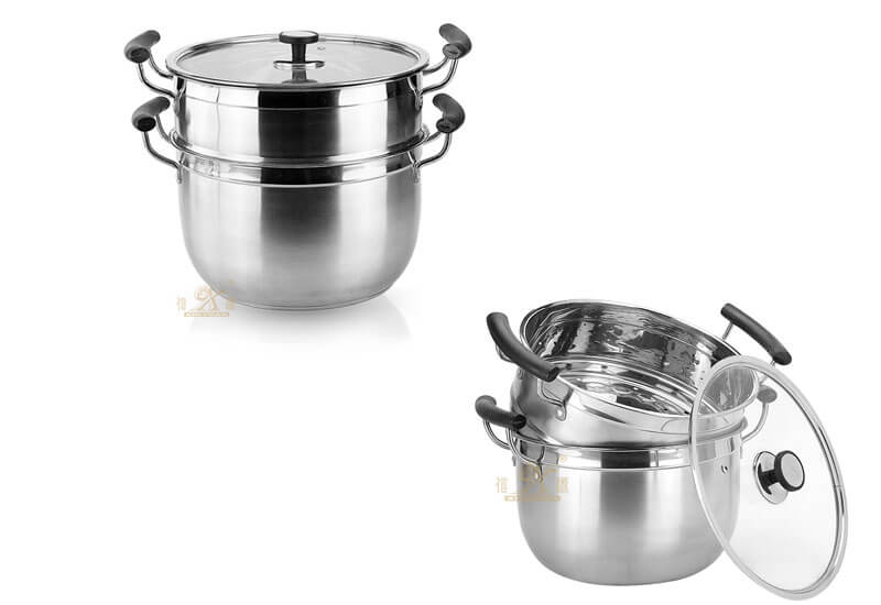 stainless steel steamer pot factory good pots and pans manufacturer