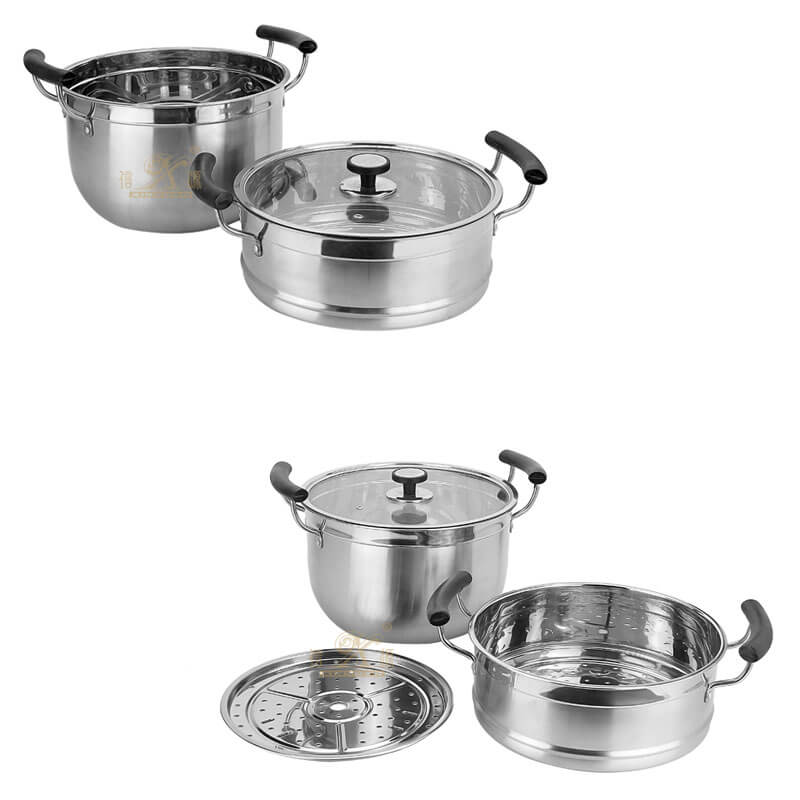 stainless steel steamer pot factory good pots and pans supplier